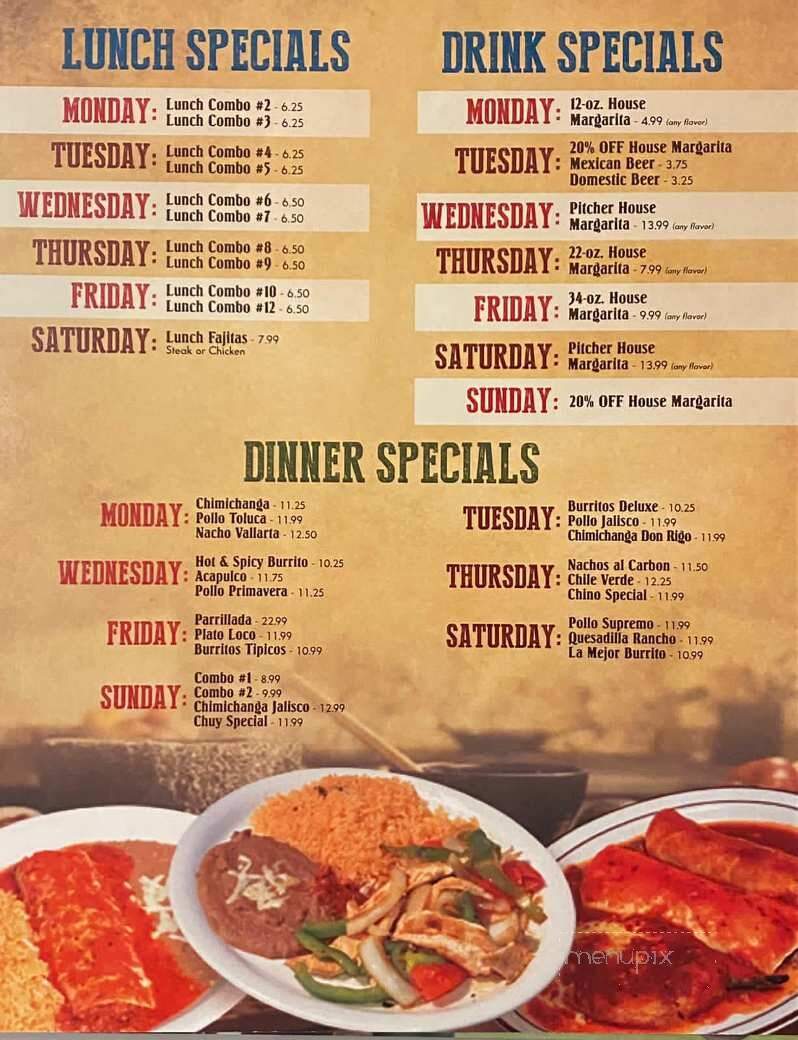 El Jaripeo - Fennville, MI menu_pic