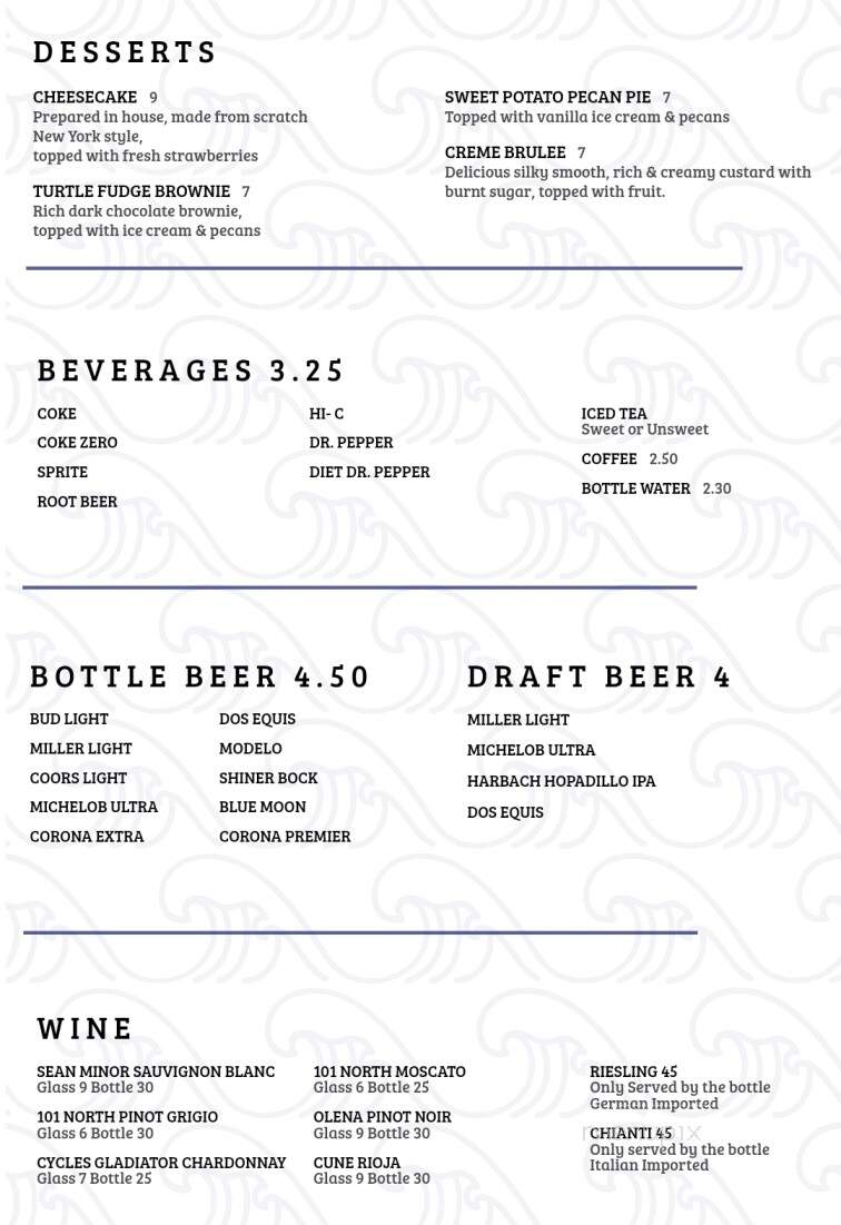 Pompano's Seafood House - Corpus Christi, TX menu_pic