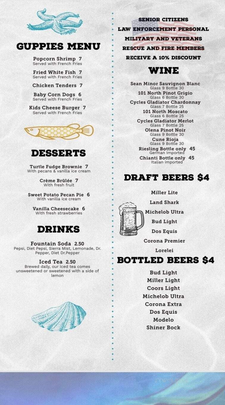 Pompano's Seafood House - Corpus Christi, TX menu_pic