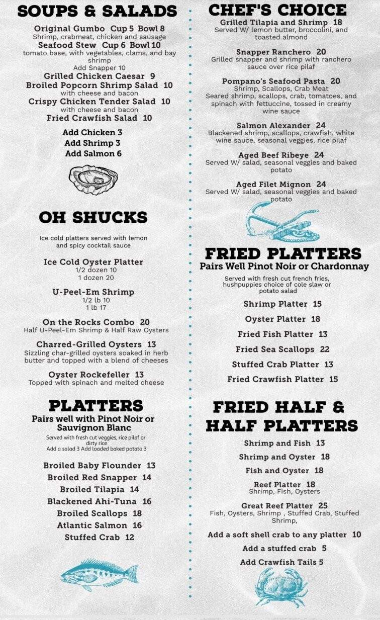 Pompano's Seafood House - Corpus Christi, TX menu_pic