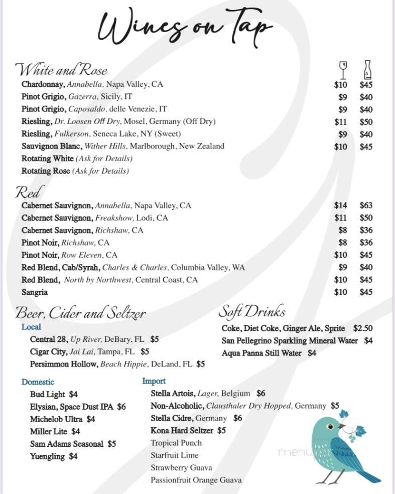 The Grape Vines Wine Bar - Crittenden, KY menu_pic