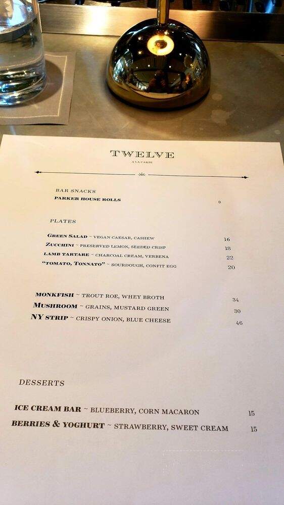 Twelve - Portland, ME menu_pic