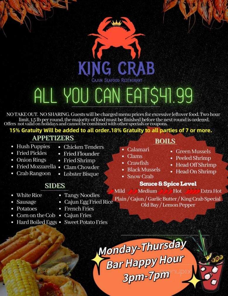 King Crab Cajun Seafood - Norton Shores, MI menu_pic