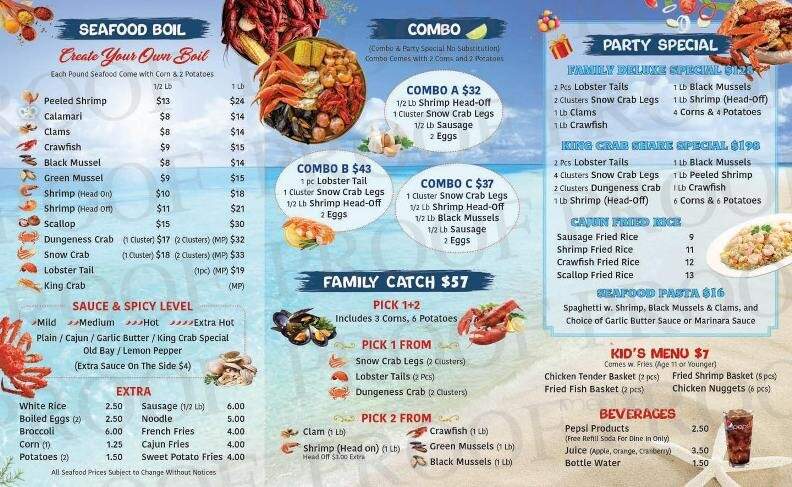 King Crab Cajun Seafood - Norton Shores, MI menu_pic