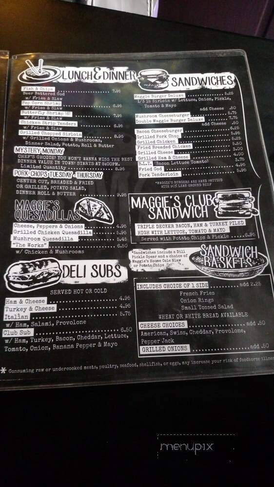 Maggie's Place - Dayton, OH menu_pic