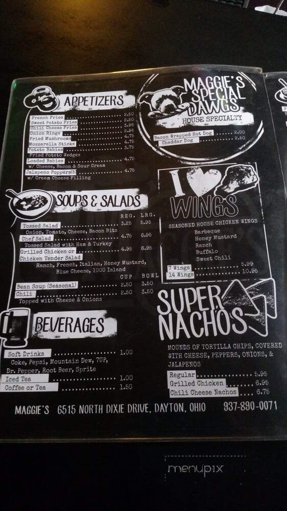 Maggie's Place - Dayton, OH menu_pic