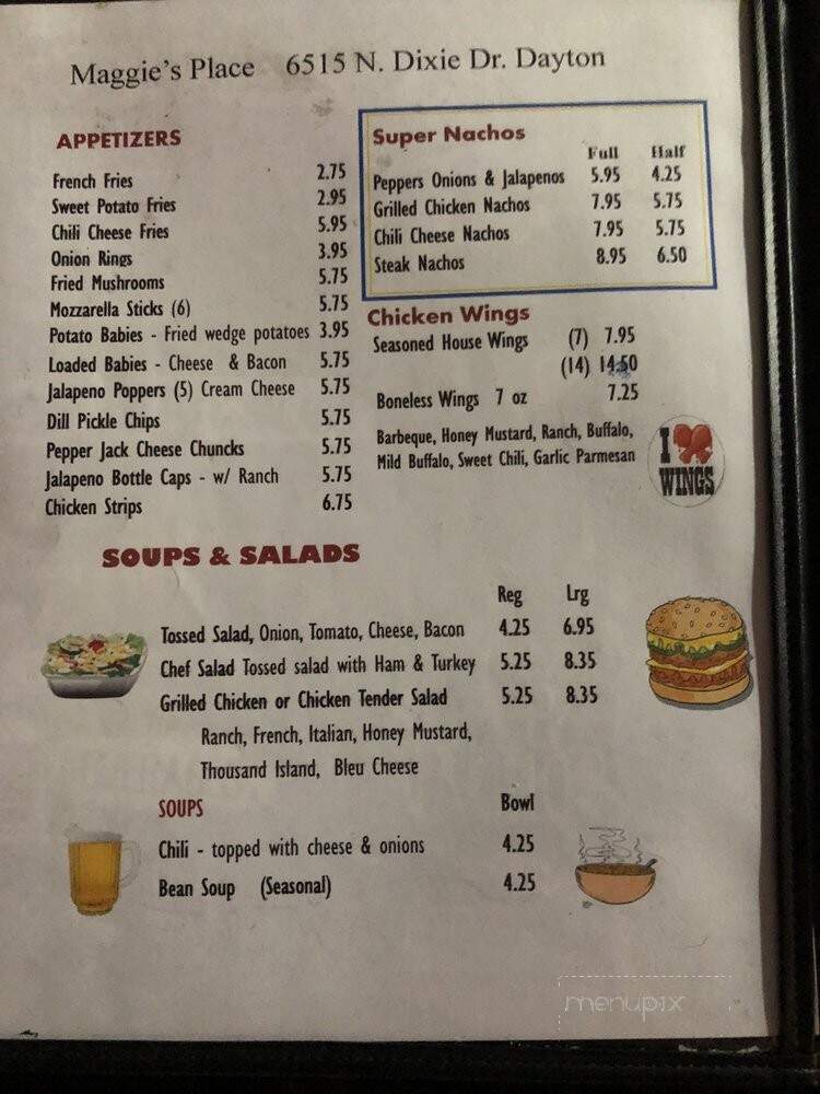 Maggie's Place - Dayton, OH menu_pic