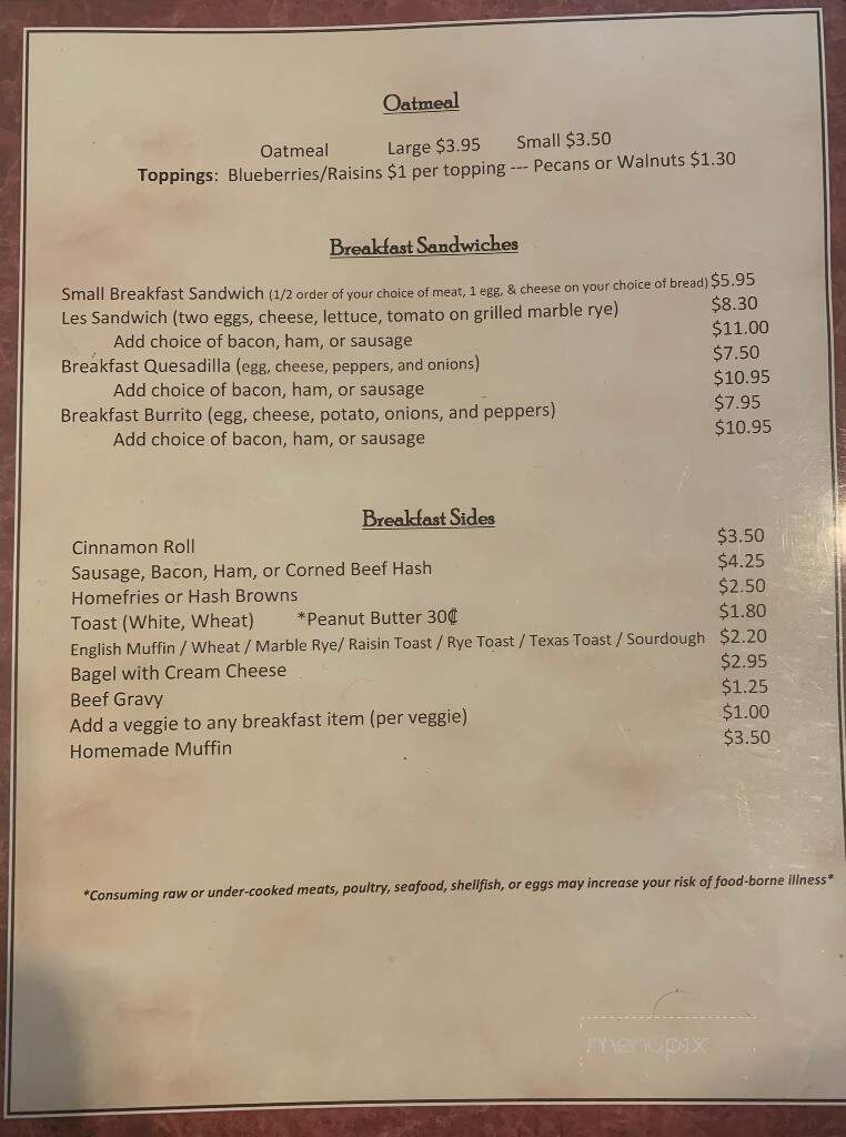 Downtown Mall Bistro - Meadville, PA menu_pic