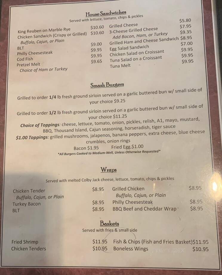 Downtown Mall Bistro - Meadville, PA menu_pic
