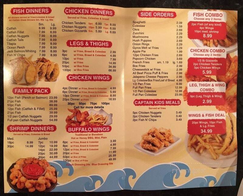 Captain Hook's of Roosevelt and Central - Chicago, IL menu_pic