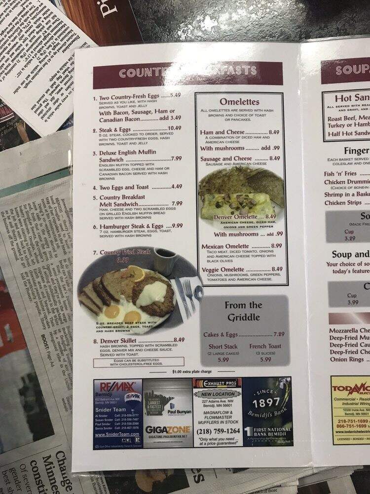Countryside Restaurant - Bemidji, MN menu_pic