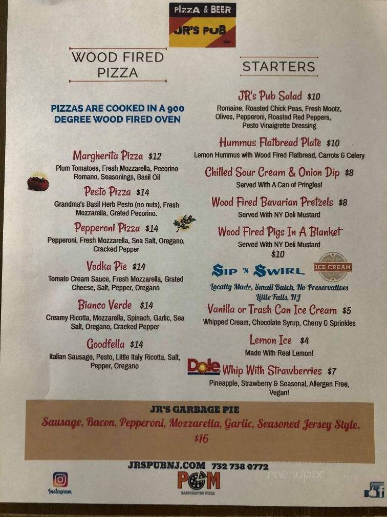 J R's Tavern - Fords, NJ menu_pic