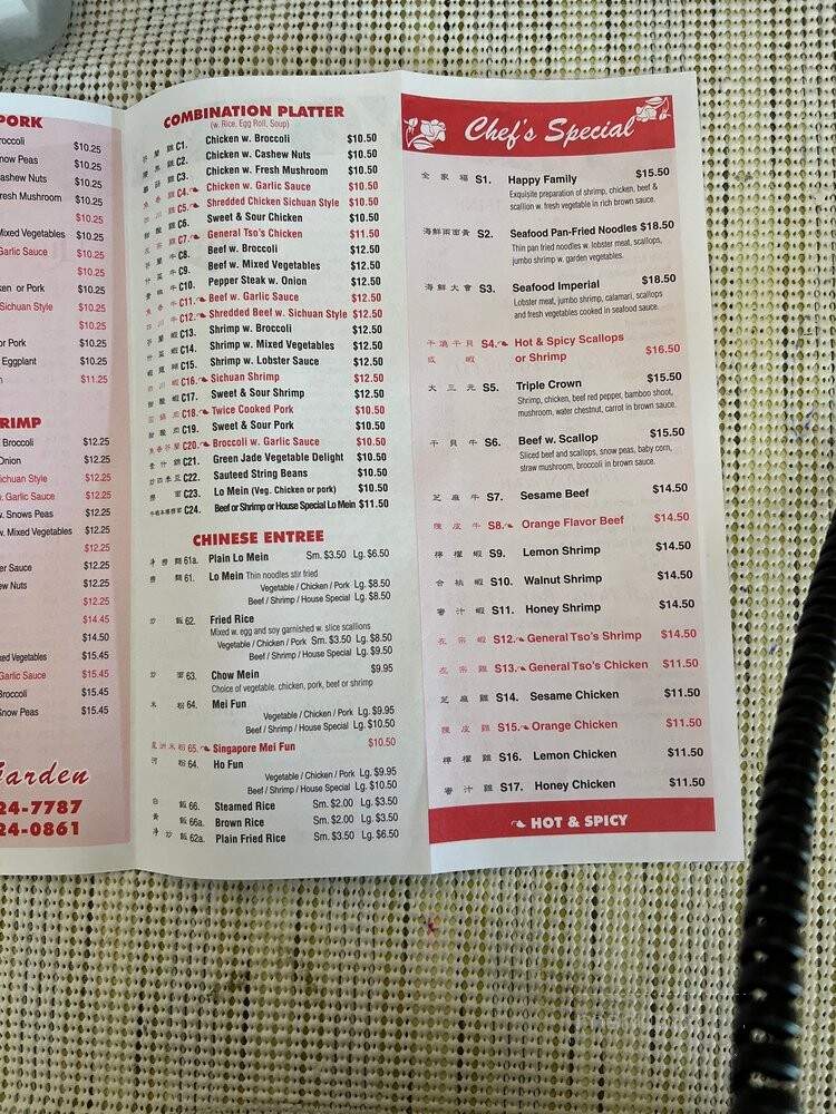 Peking Garden Chinese Restaurant - Lewisburg, PA menu_pic