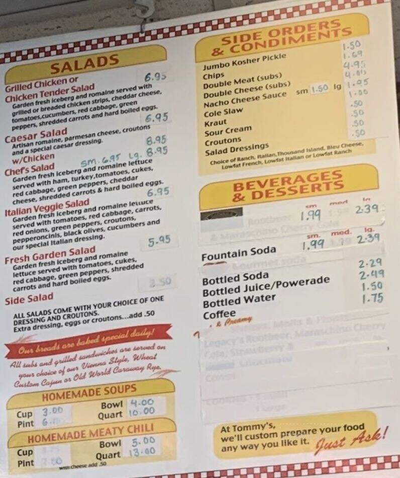 Tommy's Chicago Dogs Subs Soup - Racine, WI menu_pic