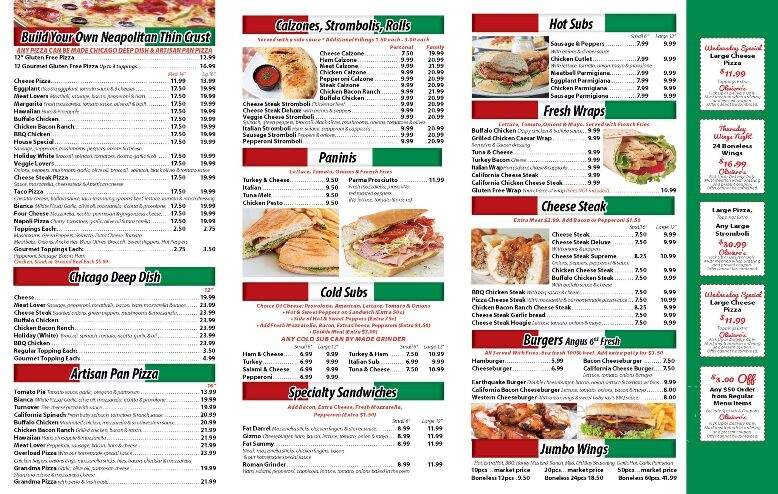 Oliviero's - Douglassville, PA menu_pic