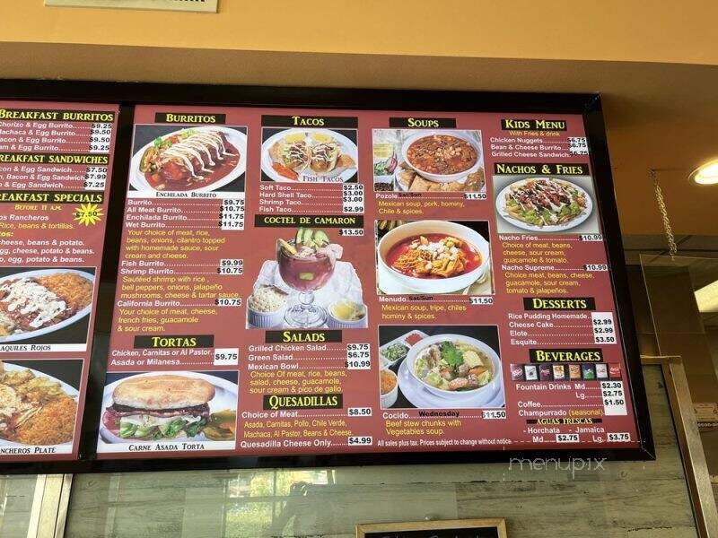 La Enchilada Mexican Food - Montebello, CA menu_pic