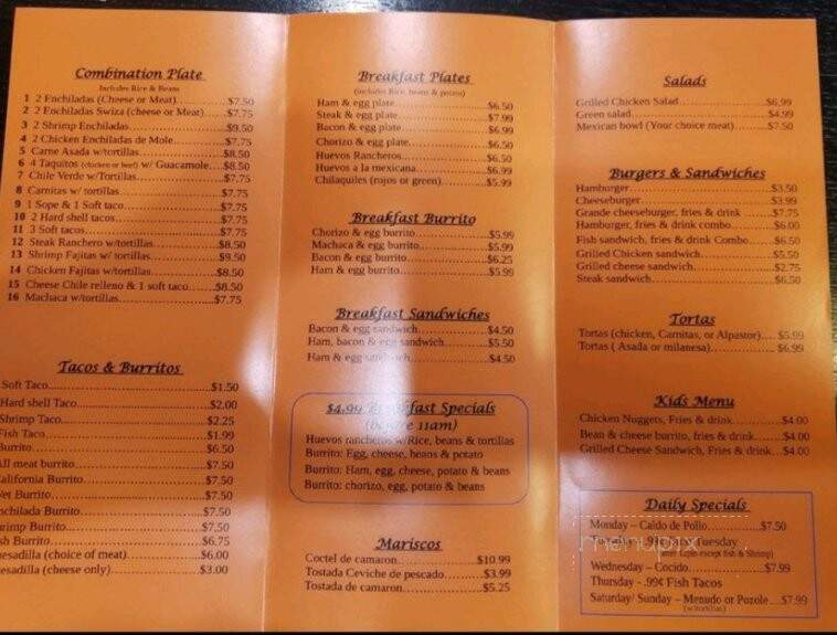 La Enchilada Mexican Food - Montebello, CA menu_pic