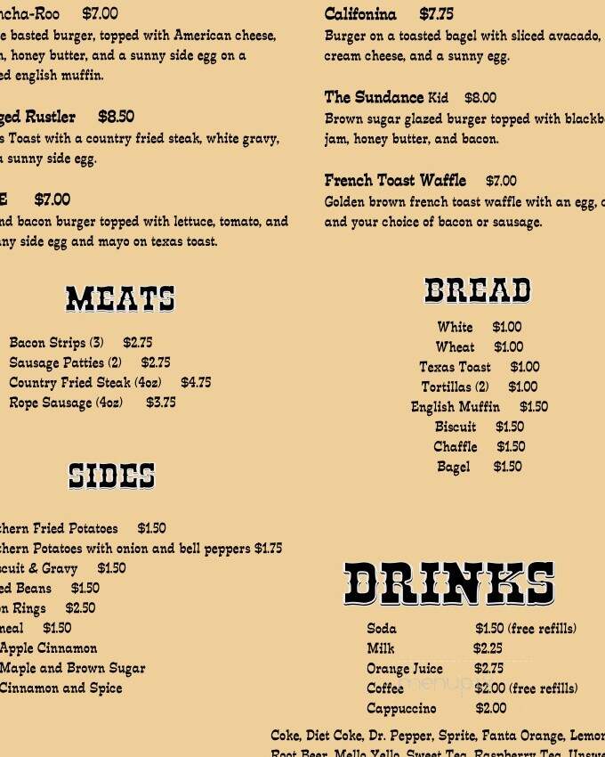 The Gunslingin' Burger - Russellville, AR menu_pic