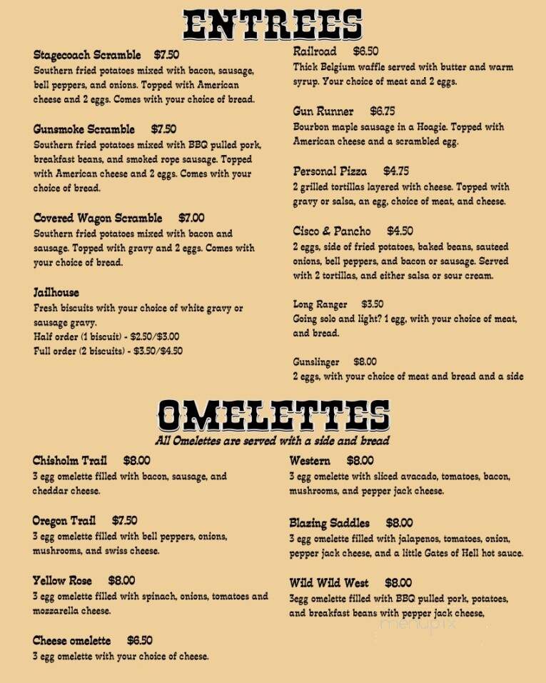 The Gunslingin' Burger - Russellville, AR menu_pic