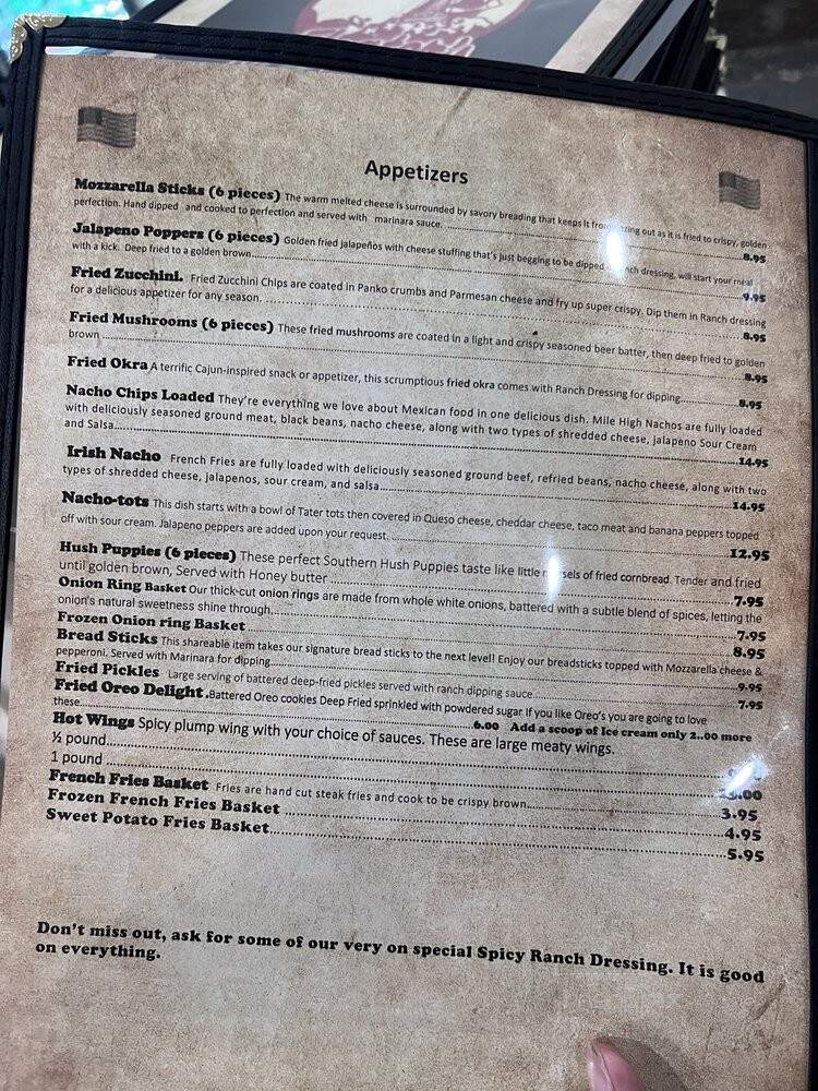 Floaters Pub - Wassila, AK menu_pic