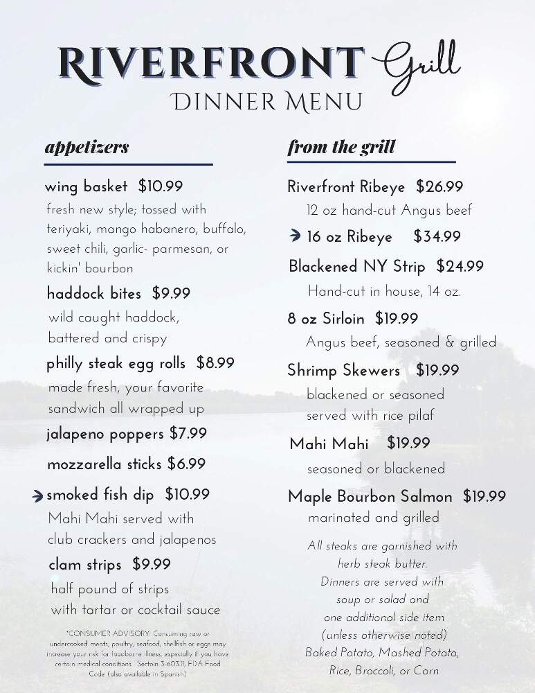 Crumb's Riverfront Grill - Moore Haven, FL menu_pic