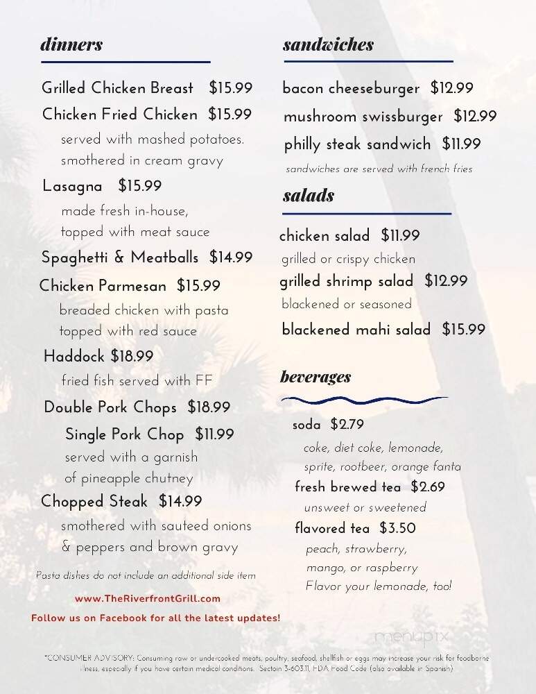 Crumb's Riverfront Grill - Moore Haven, FL menu_pic