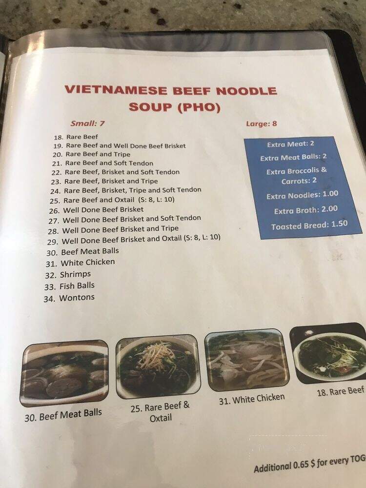 Pho An - Seattle, WA menu_pic