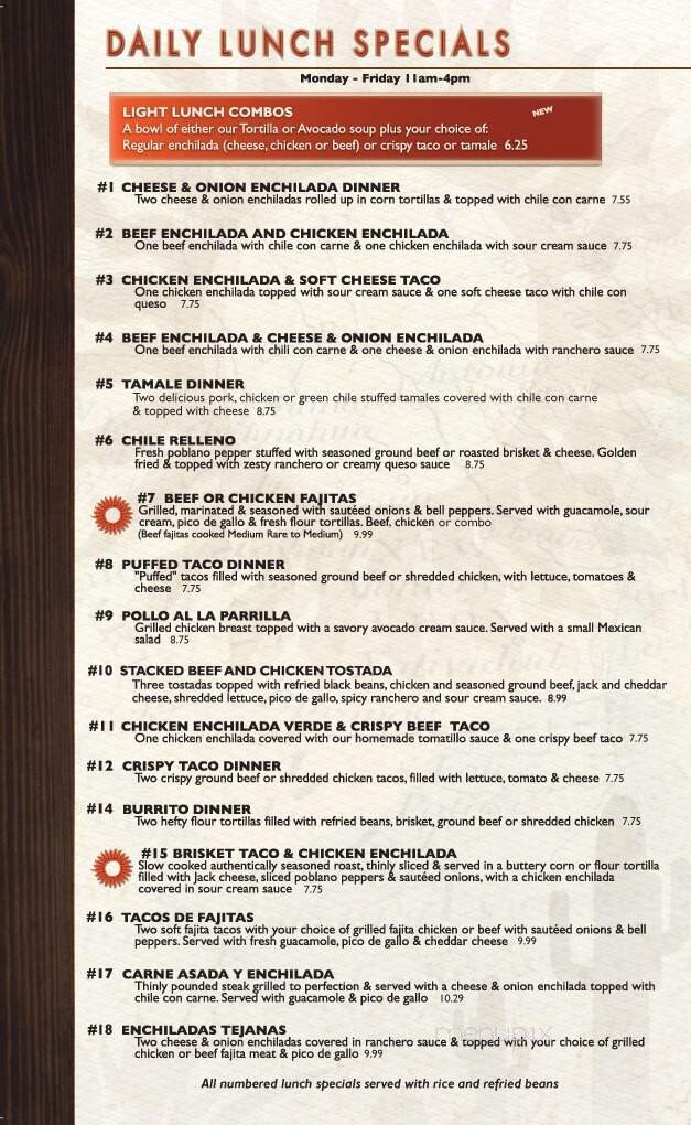 Christina's Fine Mexican Restaurant - Forney, TX menu_pic