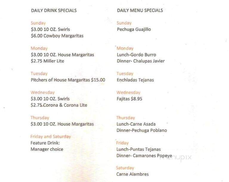 Christina's Fine Mexican Restaurant - Forney, TX menu_pic