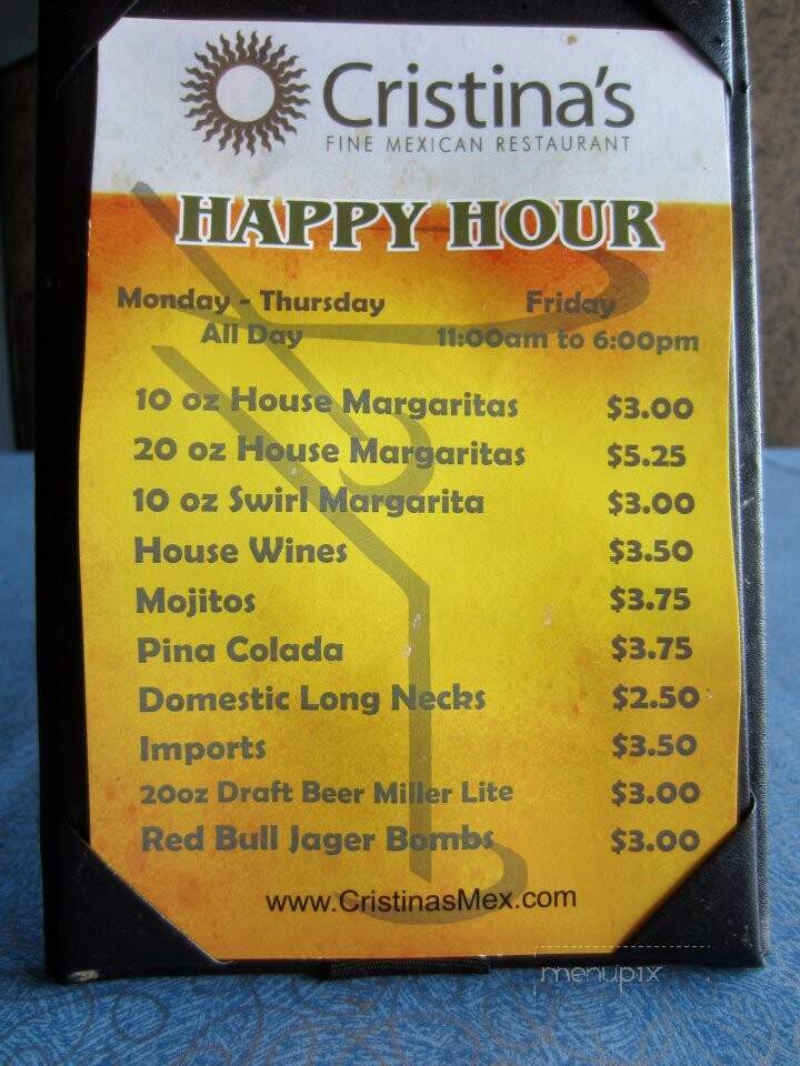 Christina's Fine Mexican Restaurant - Forney, TX menu_pic