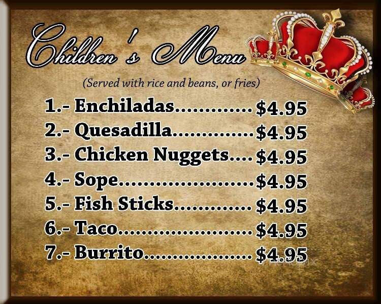 Los Reyes Mexican Food - Coalinga, CA menu_pic