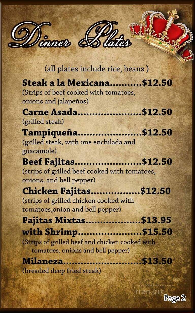 Los Reyes Mexican Food - Coalinga, CA menu_pic