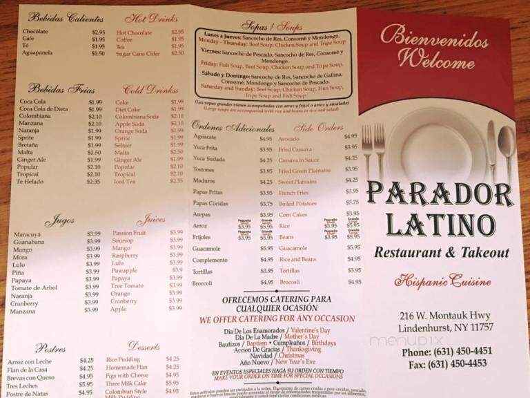 Parador Latino - Lindenhurst, NY menu_pic