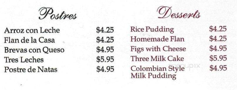 Parador Latino - Lindenhurst, NY menu_pic