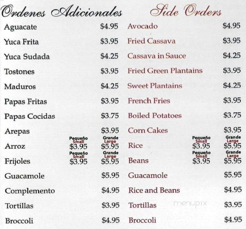 Parador Latino - Lindenhurst, NY menu_pic