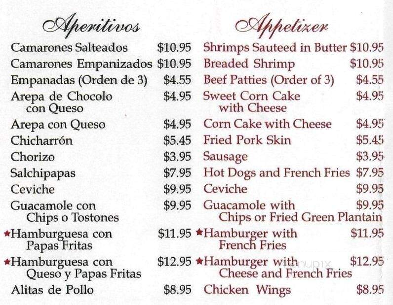 Parador Latino - Lindenhurst, NY menu_pic