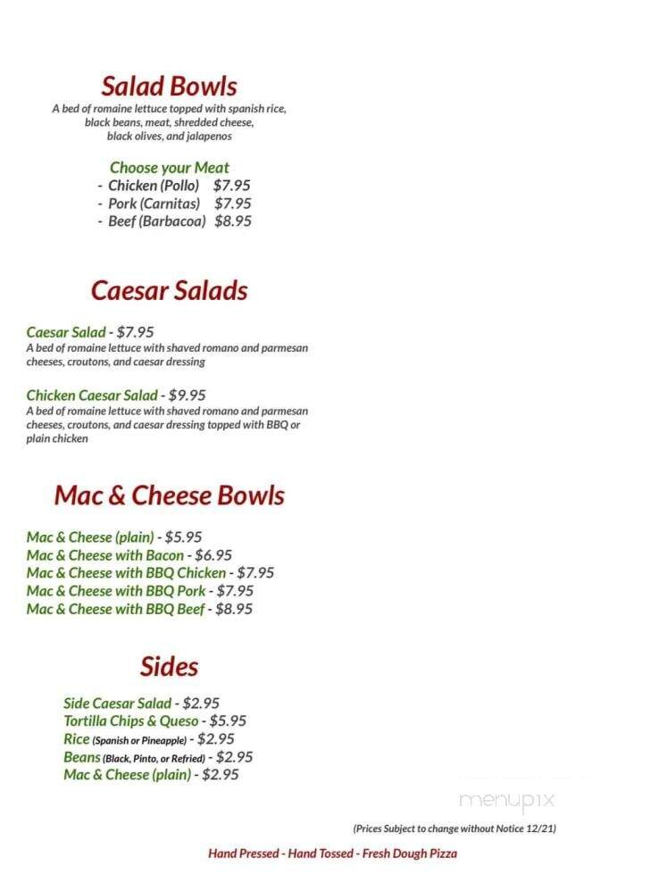 Vito's Pizza - Hughesville, PA menu_pic