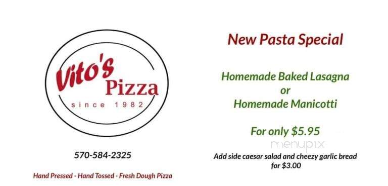 Vito's Pizza - Hughesville, PA menu_pic