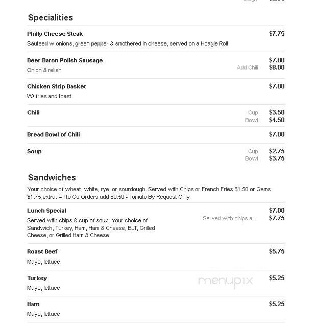 Little Chicago Club - Black Eagle, MT menu_pic