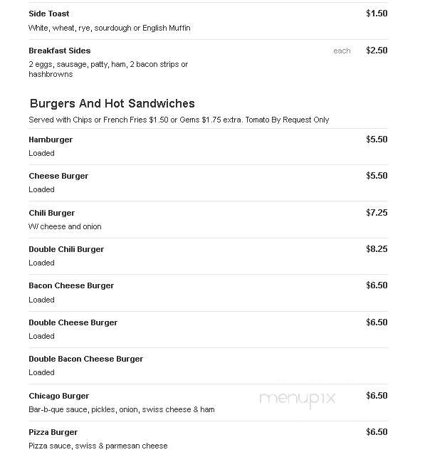 Little Chicago Club - Black Eagle, MT menu_pic