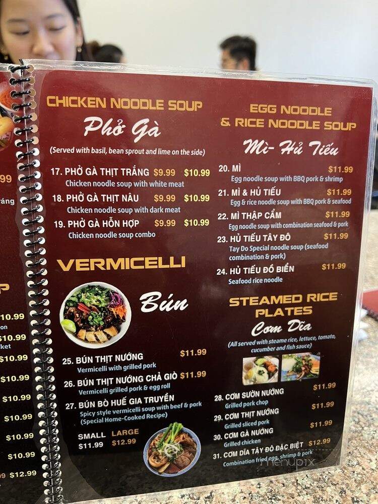 Pho Tay DO - Richardson, TX menu_pic