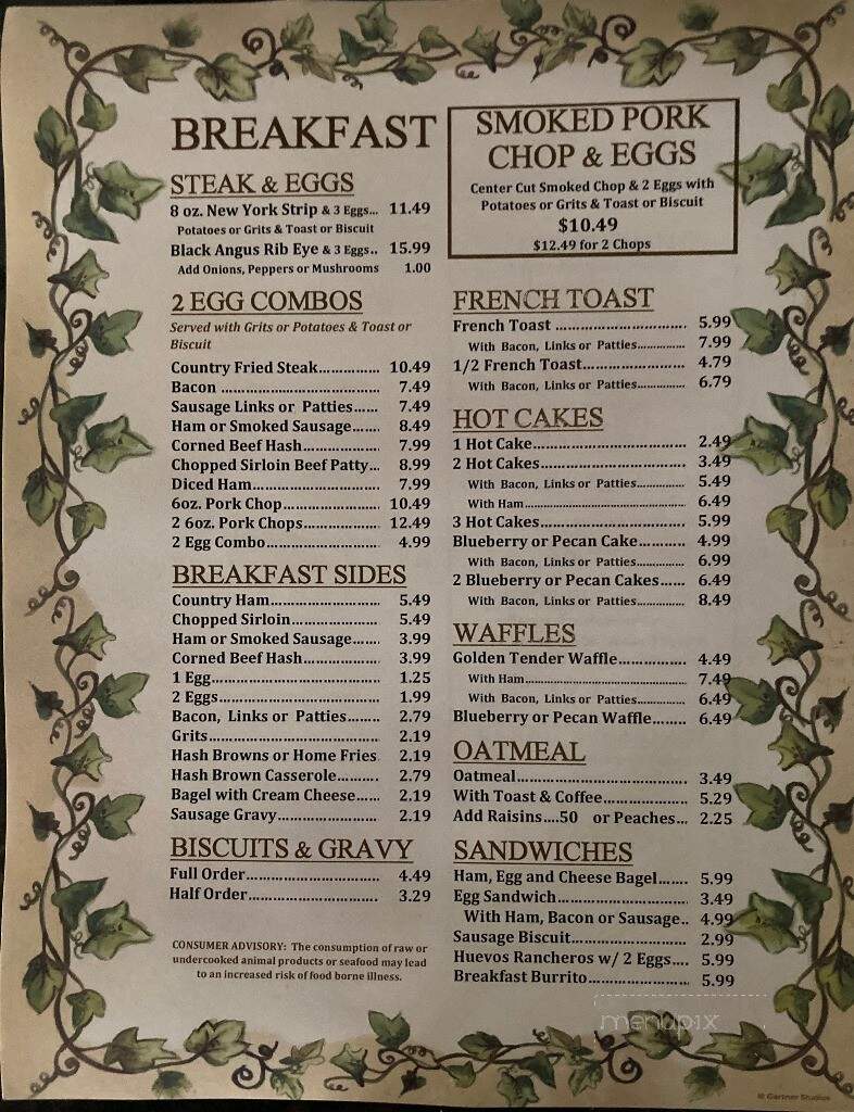 Haystax Restaurant - Eustis, FL menu_pic