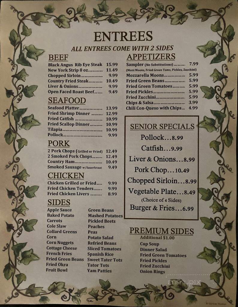 Haystax Restaurant - Eustis, FL menu_pic