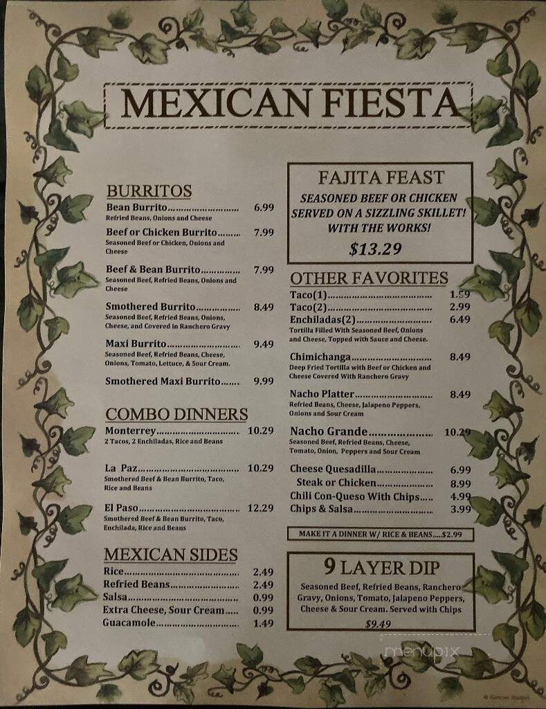 Haystax Restaurant - Eustis, FL menu_pic