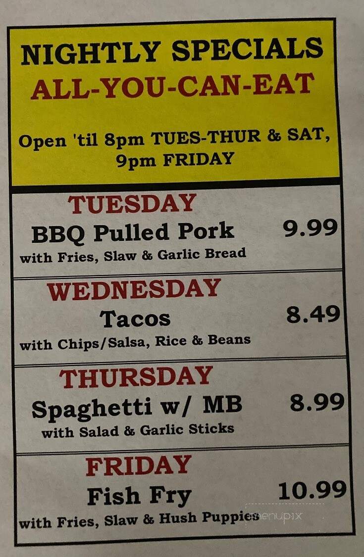 Haystax Restaurant - Eustis, FL menu_pic