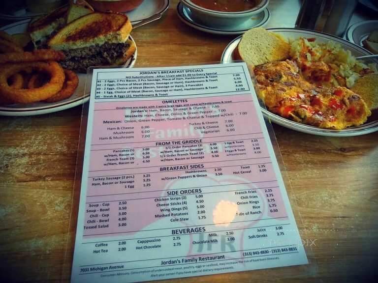 Jordan's Family Restaurant - Detroit, MI menu_pic