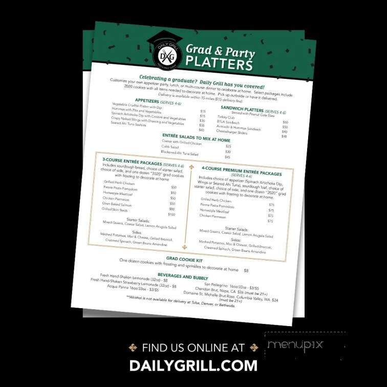 The Daily Grill - Waterloo, ON menu_pic