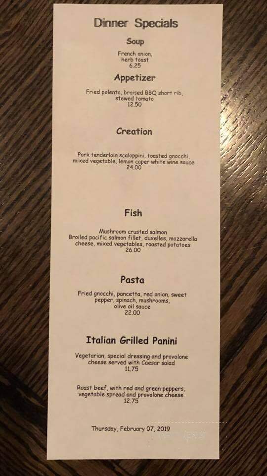 Rigoletto's Cafe - Edmonton, AB menu_pic