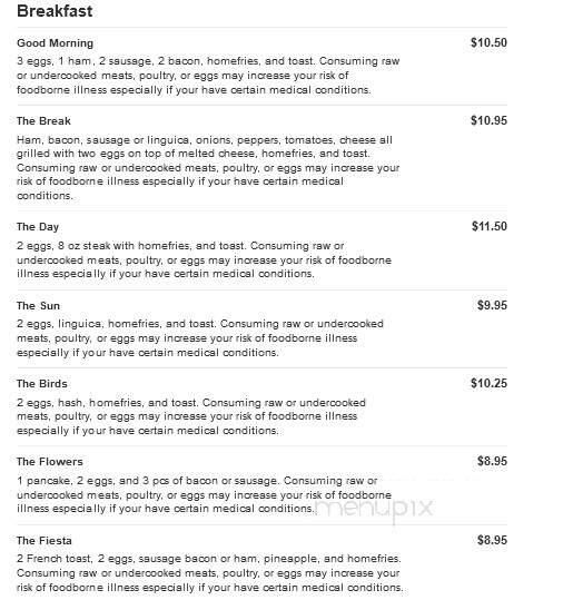 Daybreak Family Restaurant - West Bridgewater, MA menu_pic