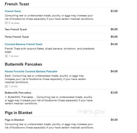 Daybreak Family Restaurant - West Bridgewater, MA menu_pic